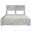 vidaXL Bed Frame Concrete Grey 160 x 200 cm Engineered Wood