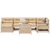 vidaXL 7 Piece Garden Sofa Set Solid Wood Pine