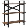 vidaXL Bookshelf Smoked Oak 100 x 33.5 x 102 cm Engineered Wood