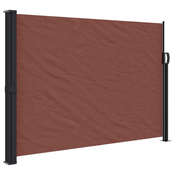 vidaXL Retractable Side Awning Brown 140x600 cm