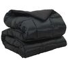 vidaXL Winter Duvet Black 155 x 220 cm Satin and Microfiber