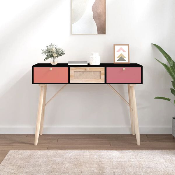 vidaXL Console Table with Drawers 105x30x75 cm Engineered Wood