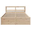 vidaXL Bed Frame with Headboard 140x200 cm Solid Wood Pine