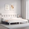 vidaXL Bed Frame without Mattress White 200x200 cm Solid Wood Pine