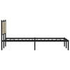 vidaXL Metal Bed Frame without Mattress Sonoma Oak 140x200 cm