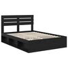 vidaXL Bed Frame with Headboard Black 150 x 200 cm Solid Pine Wood