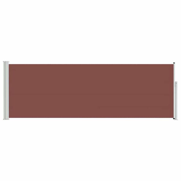 vidaXL Patio Retractable Side Awning 100x300 cm Brown