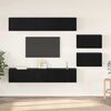 vidaXL TV Cabinet Set Wall-mounted 6 pcs Black Oak Engineered Wood