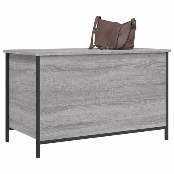 vidaXL Storage Bench Grey Sonoma 80x42.5x50 cm Engineered Wood