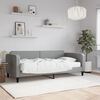 vidaXL Daybed with Mattress Light Grey 90x190 cm Fabric