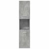 vidaXL 4 Piece Bathroom Furniture Set Concrete Grey Engineered Wood
