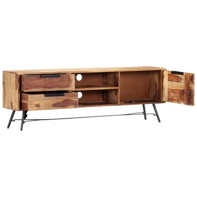 vidaXL TV Cabinet 140x28x47 cm Solid Sheesham Wood