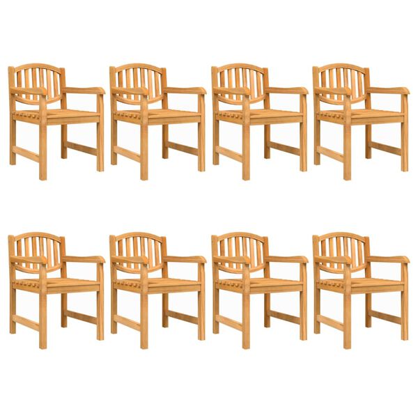 vidaXL 9 Piece Garden Dining Set Solid Wood Teak