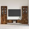 vidaXL TV Cabinet Set with Drawer FLORIN Smoked Oak Engineered Wood