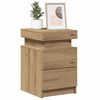 vidaXL Bedside Cabinet with LED Artisian Oak 35x39x55 cm Engineered Wood