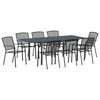 vidaXL Garden Dining Set 9 pcs Anthracite Steel