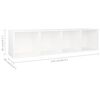 vidaXL Book Cabinet/TV Cabinet White 36x30x143 cm Engineered Wood