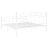 vidaXL Bed Frame without Mattress White Metal 180x200 cm Super King