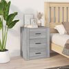 vidaXL Bedside Cabinet Grey Sonoma 50x36x60 cm Engineered Wood