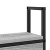 vidaXL Storage Headboard with Charging Station Grey sonoma 75 cm