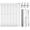 vidaXL Hexagonal Fence with Concrete Base 25 x 1 m Galvanised Steel