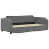 vidaXL Daybed with Trundle&Drawers without Mattress Dark Grey 90x190 cm Single