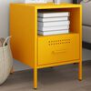 vidaXL Bedside Cabinet Mustard Yellow 36x39x50.5 cm Steel