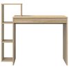 vidaXL Desk with Shelf Sonoma Oak 100 x 40 x 90 cm Engineered Wood