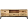 vidaXL TV Cabinet 130x30x45 cm Solid Mango Wood