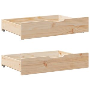 vidaXL Under-Bed Drawers with Wheels 2 pcs 85x55x17 cm Solid Wood Pine