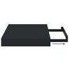 vidaXL Floating Wall Shelves 2 pcs Black 23x23.5x3.8 cm MDF