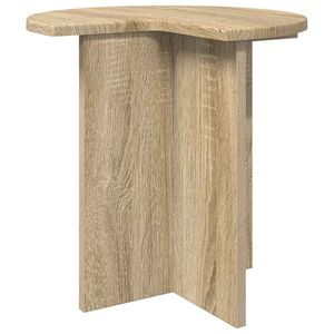 vidaXL Side Table with Storage Sonoma Oak &Oslash; 39 x 38 cm Engineered Wood