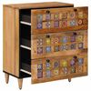 vidaXL Sideboard Natural 60 x 33 x 75 cm Solid Mango Wood