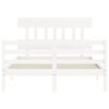 vidaXL Bed Frame without Mattress White 120x200 cm Solid Wood