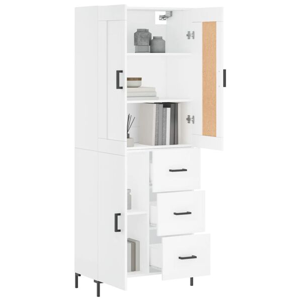 vidaXL Highboard White 69.5x34x180 cm Engineered Wood