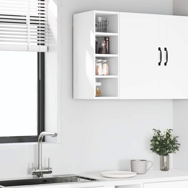 vidaXL Hanging Cabinet Riga White 20x29.5x60 cm Engineered Wood