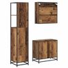 vidaXL Bathroom Furniture Set with Door 3 pcs Old Wood Engineered Wood