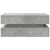 vidaXL Coffee Table with LED Lights Concrete Grey 90x50x40 cm