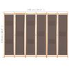vidaXL 6-Panel Room Divider Brown 240x170x4 cm Fabric