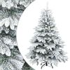 vidaXL Artificial Hinged Christmas Tree Snow Flocked White 150 cm