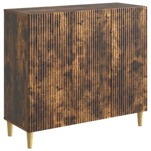 vidaXL Sideboard Smoked Oak 89 x 34.5 x 80 cm Engineered Wood