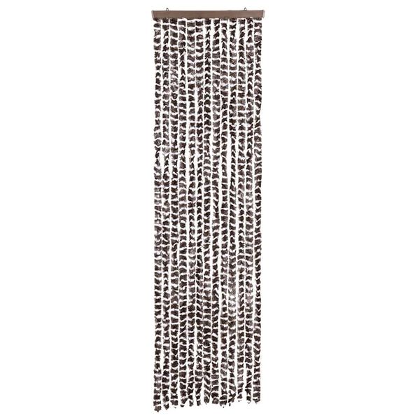 vidaXL Insect Curtain Brown and White 56x185 cm Chenille