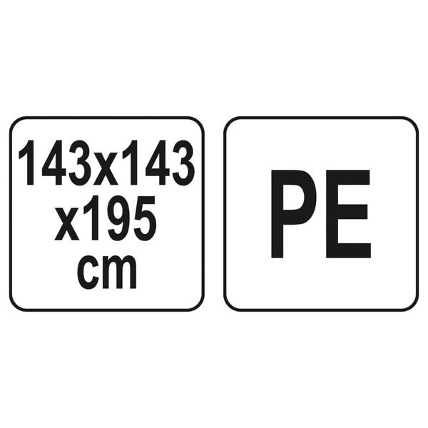 FLO Greenhouse with 8 Shelves 143x143x195 cm Green and Black