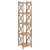vidaXL Bookcase | Bamboo | Medium | Durable | Bamboo Shelf | Square | Minimalist