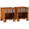 vidaXL Bedside Cabinet 2 pcs 40x35x45 cm Solid Wood Acacia