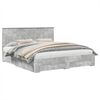 vidaXL Bed Frame Concrete Grey 180 x 200 cm Engineered Wood