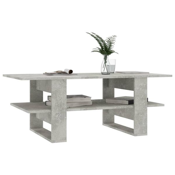 vidaXL Coffee Table Concrete Grey 110x55x42 cm Engineered Wood