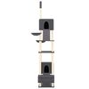 vidaXL Floor to Ceiling Cat Tree Dark Grey 277-303 cm
