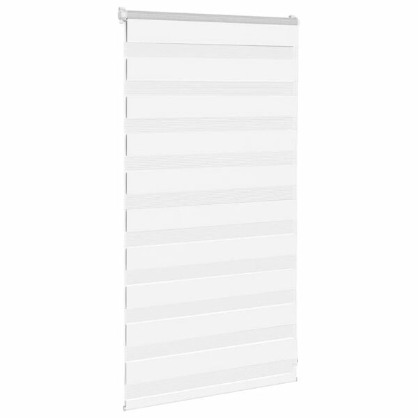 vidaXL Zebra Blind White 85x100 cm Fabric Width 80.9 cm Polyester