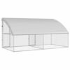vidaXL Chicken Cage 2 pcs Silver 400 x 200 x 198.5 cm Galvanised Steel